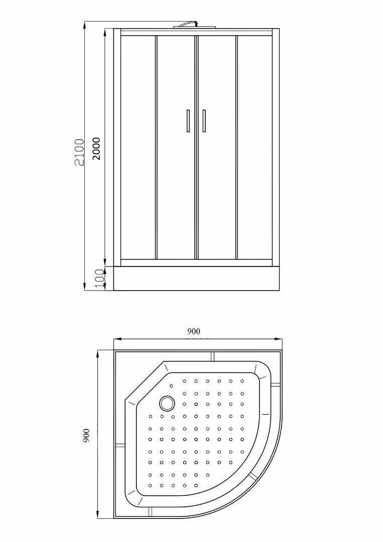 Душевая кабина Parly EB93 (90*90*215) по 33 950 руб. — купить в Москве в  интернет-магазине